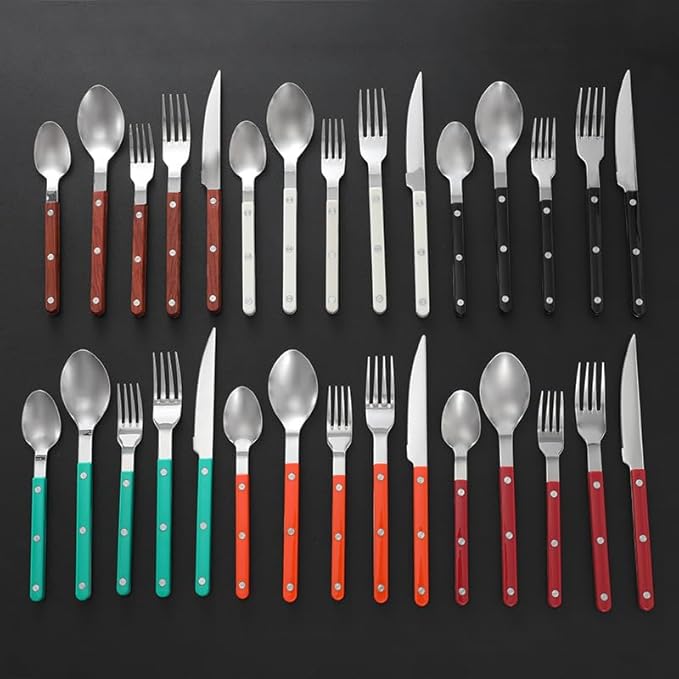 Stainless Steel Flatware serving set,Home Kitchen Eating Tableware Set,Dishwasher Safe,For Home Kitchen Restaurant Hote 5/20/30/40 Pieces Household Steak Cutlery Set Stainless Steel Cutlery Knife, For