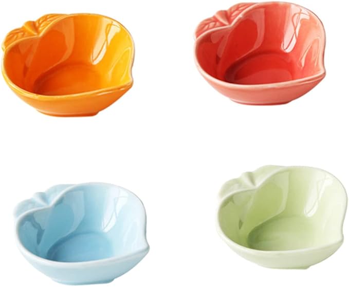 12 Pcs Japanese Soy Sauce Dessert Plates Ceramic Dessert Tray Sauce Bowl Dessert Dishes Plates Ceramic Dessert Plate Food Sauce Dish Seasoning Bowl Flavor Dish Appetizer Server/1835 (Color : Picture