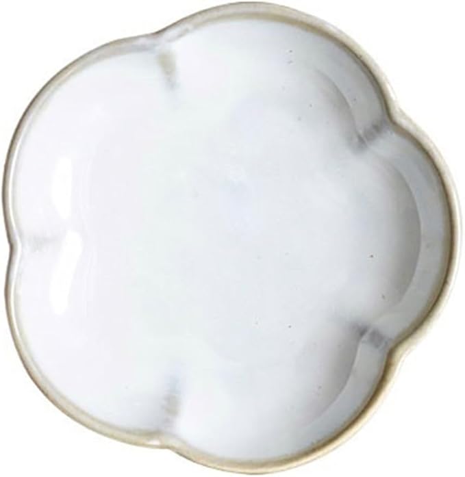 Sauce Dish Creative Plum Blossom Shape Plate Ceramic Tableware Household Dipping Sauce Dish Restaurant Barbecue Dipping Dish Snack Plate(F)