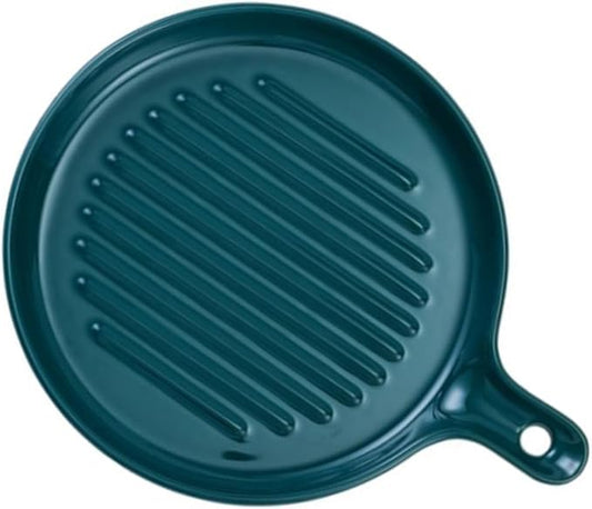 PRETYZOOM Ceramic Appetizer Plates Multi Functional Serving Plates for Dinner and Baking Microwave Oven Safe Unique Design Easy to Clean and Maintain for Housewarming