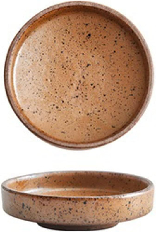 Appetizer Plate 1pcs Dipping Bowl Pottery Round Sauce Dish Ceramic Small Seasoning Dish Wholesale Bowl Clay Wasabi Soy Sauce Dish Snack Plate Sauce Dipping，D