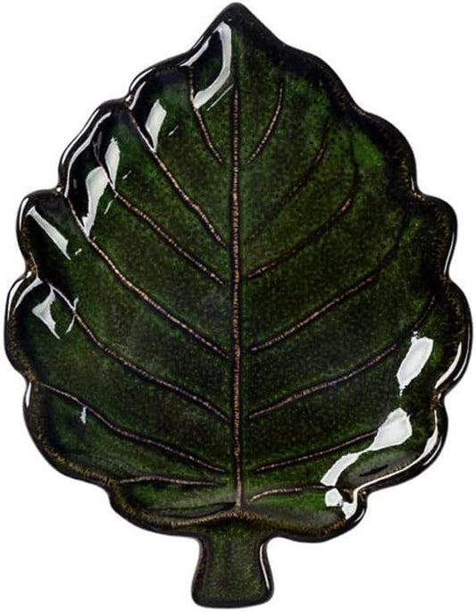 Ceramic Cutlery Salad Bowl Snack Plate Ceramic Appetizer Plate Unique Seasoning Plate Snack Plate Leaf-Shaped Small Plate Fruit Pastry Plate Small Bowl (Color : B)