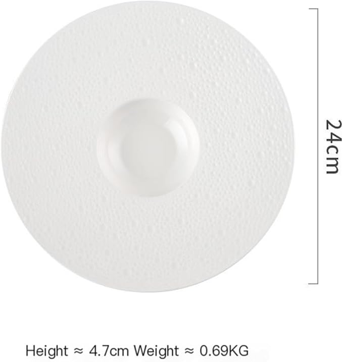 Appetizer Plates Creative Stone Pattern Ceramic Western Food Plate Restaurant White Plate Caviar Plate Cheap Plates(A)