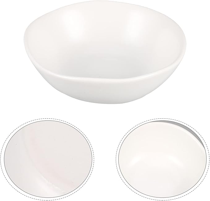 MARURY 4pcs Ceramic Sauce Dishes Dip Bowls Round Seasoning Dishes Sushi Dipping Bowl Saucers Bowl Appetizer Plates Seasoning Dish Saucer Plates Blue (Color : White)