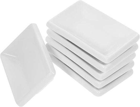 ABOOFAN 6pcs Ceramic Sauce Dishes Snack Plate Condiment Plate Appetizer Serving Tray for Chips Dip