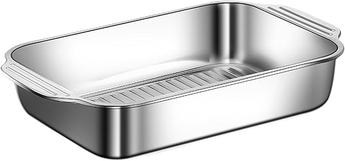 Elegant Silver Square Serving Tray Practical Stainless Steel Food Platter Rusts Dishwasher Compatible