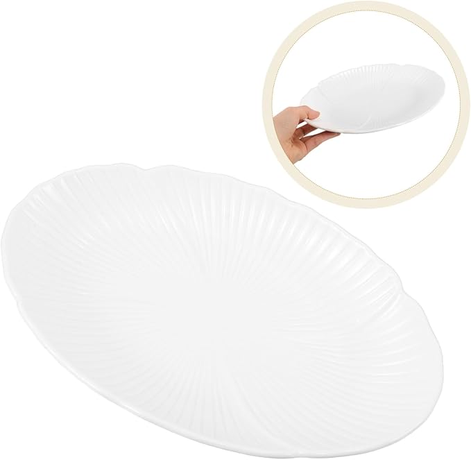 Ceramic Serving Plate Elegant Multi-purpose Dinnerware for Soup Salad Appetizers and Decorative Tabletop Use for Parties and Home Decor