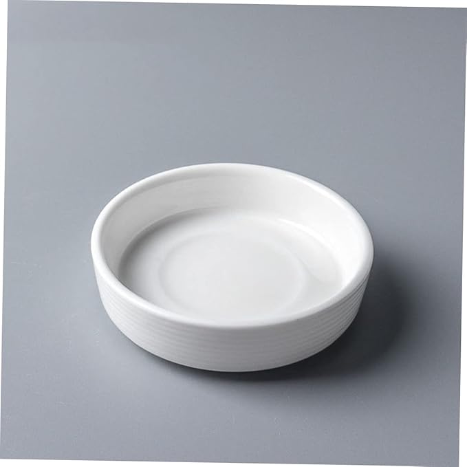 PRETYZOOM 4pcs Ceramic Dipping Sauce Bowls Multi-use Seasoning Plates for Appetizers Condiments Deep Design for Home Restaurant and Celebrations