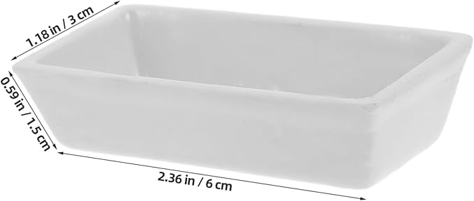 Resistant Ceramic Appetizer Plates Sauce Bowls Condiment Bowls in Square Shape