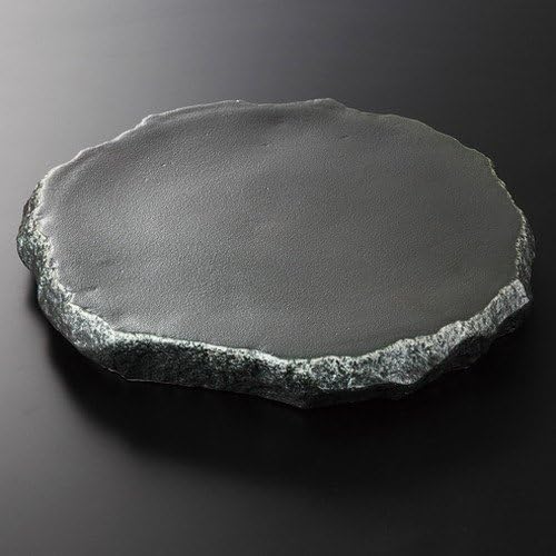 Kurobuki Iwataka Plate (Medium), 8.3 x 7.9 x 1.6 inches (21 x 20 x 4 cm), 23.6 oz (670 g), Special Appetizer Plate, Restaurant, Restaurant, Commercial Use, Japanese Tableware, Restaurant