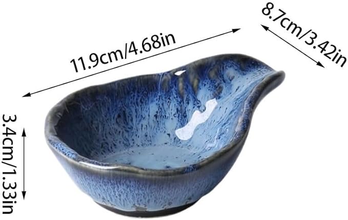 Dessert Plate Nordic Snack Dish Ceramic Sauce Dish Vinegar Dish Household Cold Dish Suitable for Snacks Appetizers Family Restaurant Plates (A One Size)