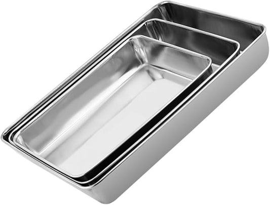 Alipis 3pcs Serving Tray Multifunctional Food Plates for Home Restaurant and Buffet Use Elegant Design for Snacks Desserts