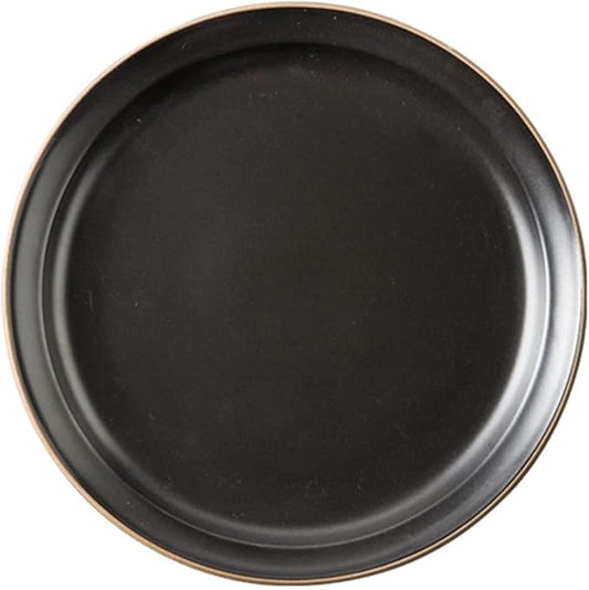 Dinner Plate Simple Ceramic Dinner Plates Creative Grey Nordic Plate Household Dishes and Bowls Porcelain Tableware for Kitchen(9 Inch Plate Black)