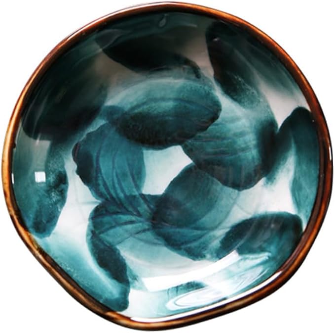 STOBAZA 2pcs Hand-painted Ceramic Plates Snack Serving Bowl Boys and Girls Decorative Trays for Home Restaurant