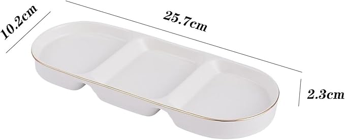 Appetizer Bowls Convenient and Practical Compartmentalized Plate Snack Plate Cold Dishes Plate Small Dishes Plate Appetizer Plate Salad Bowls (Color : B)