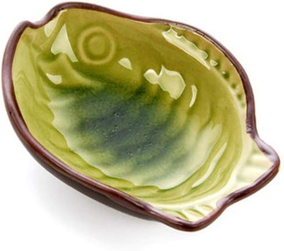 Ceramic Cutlery Salad Bowl Appetizer Plates Japanese Glaze Ceramic Fish Shape Porcelain Saucers Bowl Sauce Dishes Sushi Dinnerware, Side Dish Plate Dipping Sauce Dish, Set of 6 Small bo