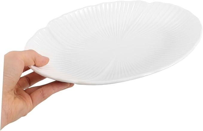 Angoily Porcelain Plate Ceramic Soup Dish for Elegant Table Settings Decorative Element for Food Photography Special Occasions Versatile Serving Tray for Pastries Sandwiches