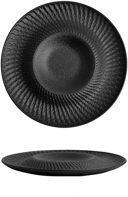 Kitchen Plates 10-inch Japanese Hotel Restaurant Western Tableware White Ceramic Appetizer Plate Dessert Cake Restaurant Plates(B,10 in)