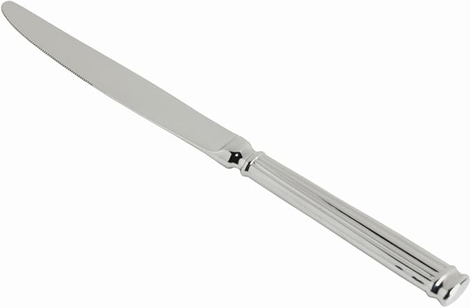 Fortessa Doria 18/10 Stainless Steel Flatware Solid Handle Table Knife, Set of 12