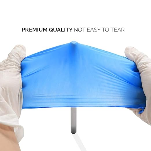 Basic Medical Synmax Vinyl Exam Gloves - Latex-Free & Powder-Free - X-Large, BMPF-3004 Blue Box of 100