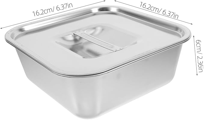GLEAVI Versatile Round Serving Trays Stainless Steel Square Plate Easy Clean Design for Snacks