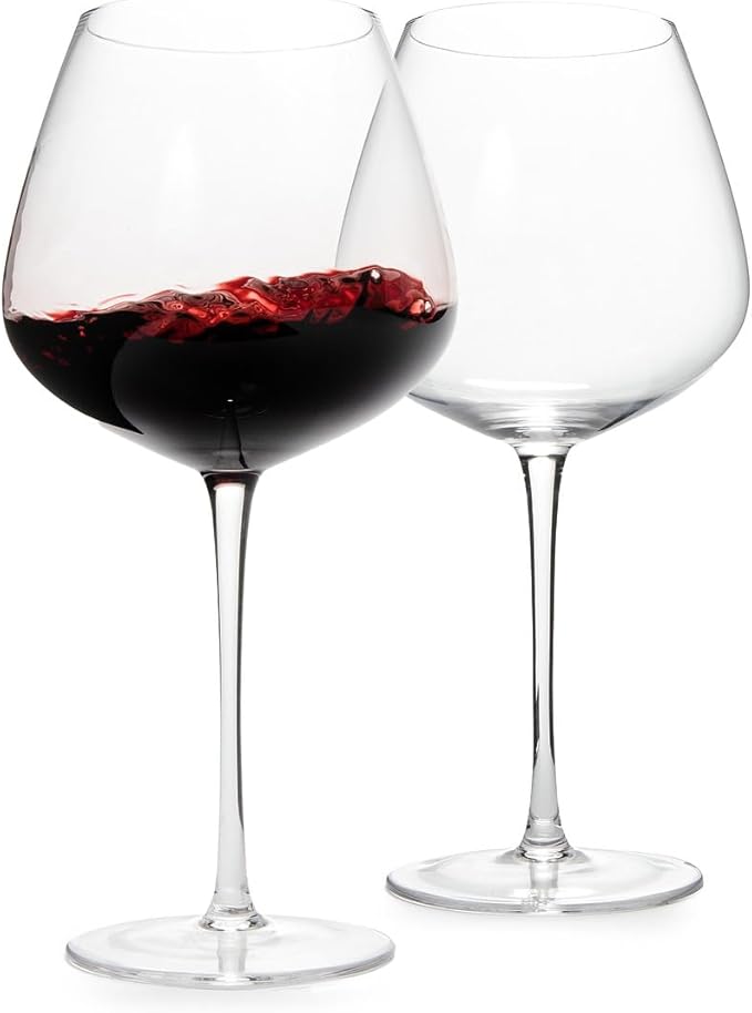 Nebuchadnezzar Giant Wine Glass - Premium Crystal Wine Glasses Set of 2 - Fits Entire 750 ml Bottle