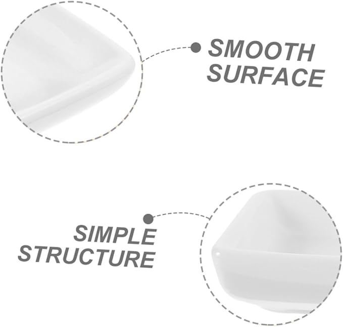 Alipis 4pcs Divided Serving Tray Ceramic Seasoning Containers Snack Plate Condiment Plate