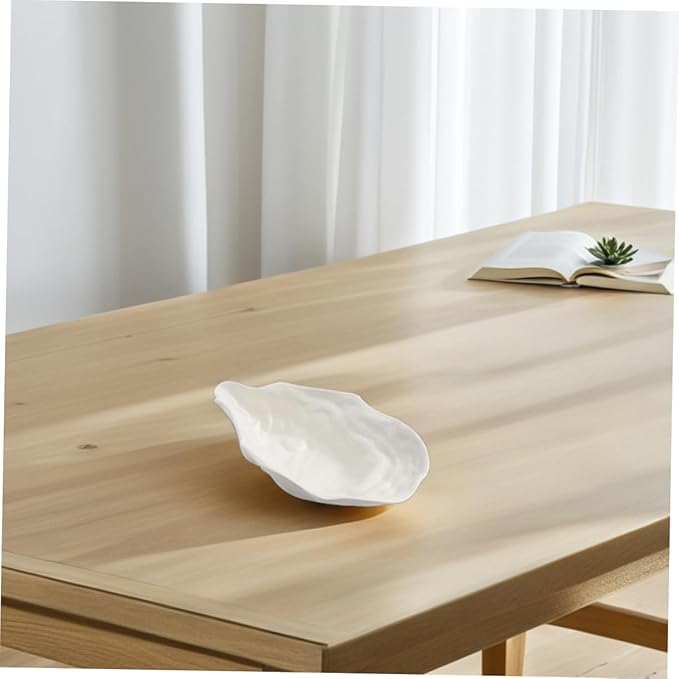 Ceramic Oyster Shell Tray Seafood Salad Plate Restaurant Home Decorative Salad Bowl Multipurpose Appetizer