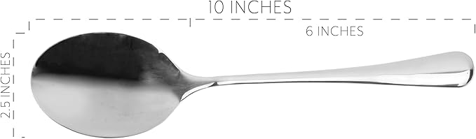 Cornucopia Brands X-Large Stainless Steel Serving Spoons (2-Pack), Buffet & Banquet Style Serving Utensils