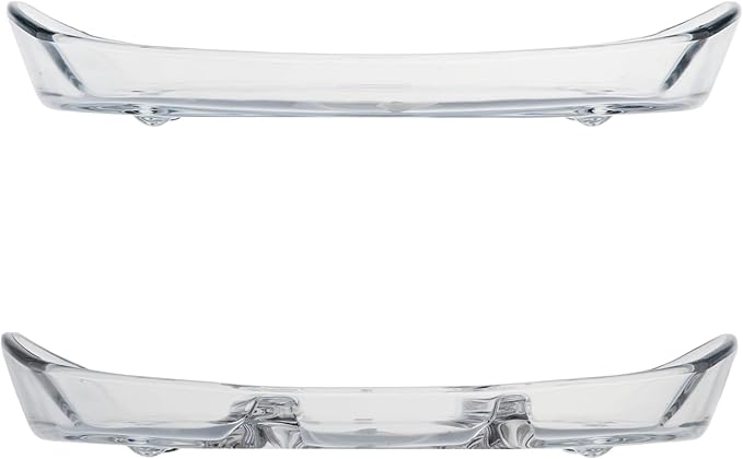 Prima Oblong 12" Glass Tray Set/2