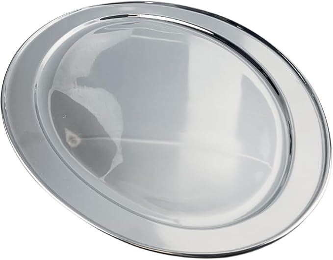 22" x 16" Large Oval Stainless Steel Tray | Elegant | Robust | Multi-Occasion Serveware | Dishwasher Safe | Timeless Aesthetics for Graceful Entertaining