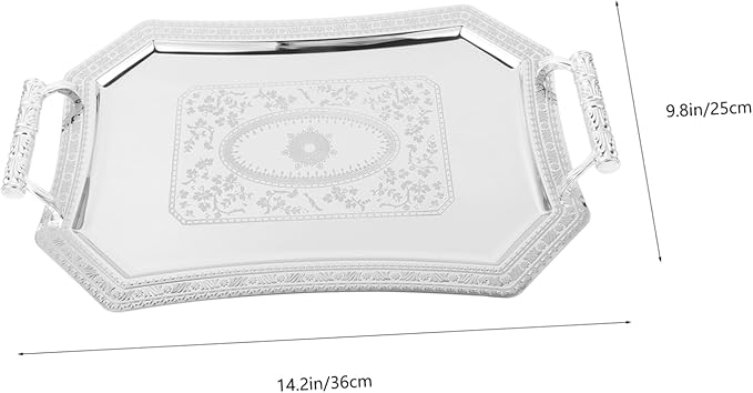 PRETYZOOM Elegant Vintage Fruit Serving Dish Extra Serving Tray Coffee Table Decor