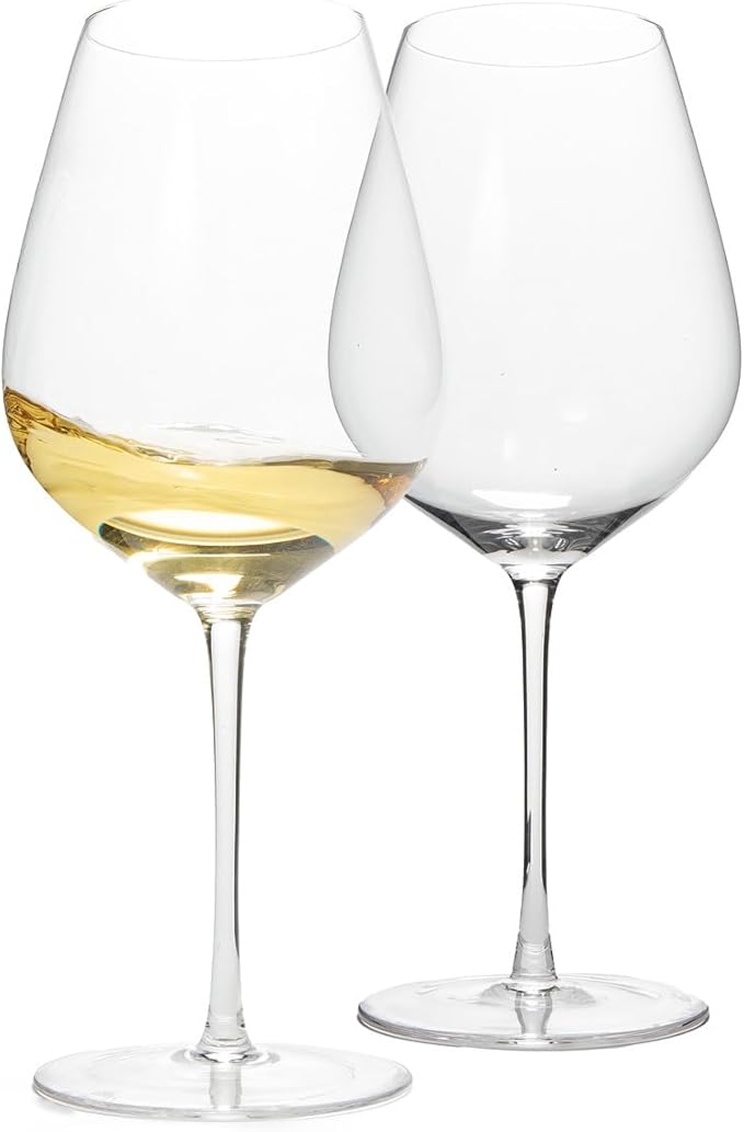 Imperial Giant Wine Glass - Premium Crystal Wine Glasses Set of 2 - Fits Entire 750 ml Bottle