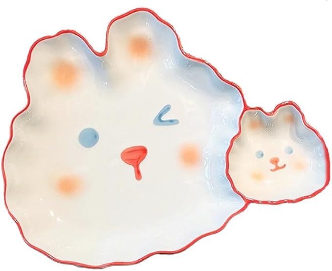 Multi Purpose Appetizer Ceramic Tray Vinegar Bowl Elegant Sushi Cookie Serving Dishes Dipping Sauce Plate for Dumplings French Fries Snacks Homes Restaurants Design Sense Souvenirs