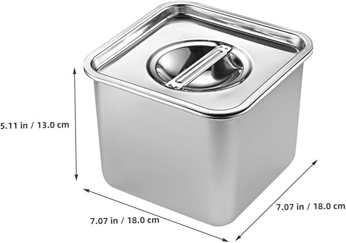 Homoyoyo Stainless-steel Frying Pan Lid Buffet Food Serving Tray Rectangular Metal Tray Freshness Lid