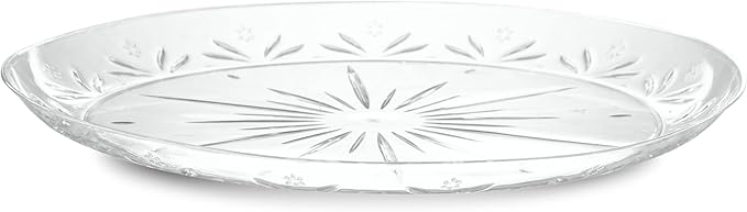 PLASTICPRO Premium Heavy Weight Crystal Clear Disposable Hard Plastic Plate (240, 9'' Inch Plates)