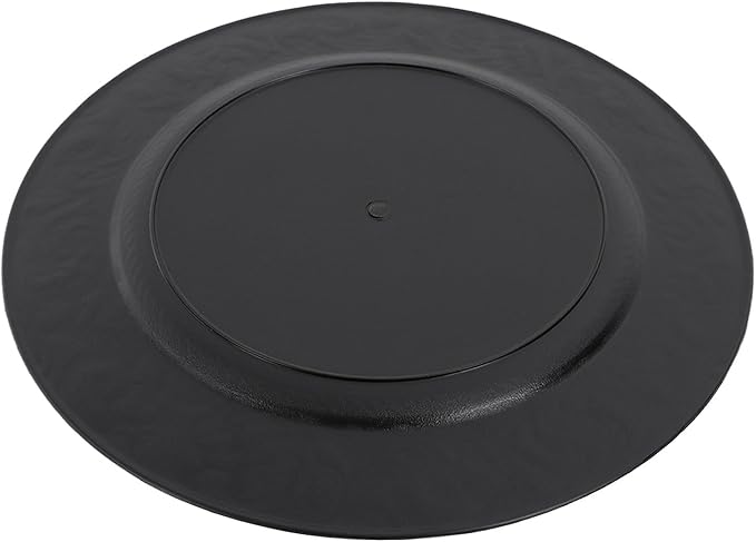 50 Pcs Antique Charger Plates Bulk 13" Round Floral Chargers for Dinner Plates, Black Charger Plates for Wedding, Party, Elegant Tabletop Decor (Black)