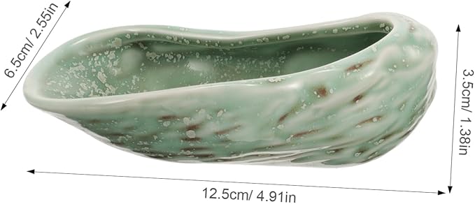 Sosoport Oyster Shell Ceramic Dish Elegant Food Serving Plate for Appetizers Desserts Modern Design for Molecular Gastronomy Easy to Clean for Restaurants and Home Use