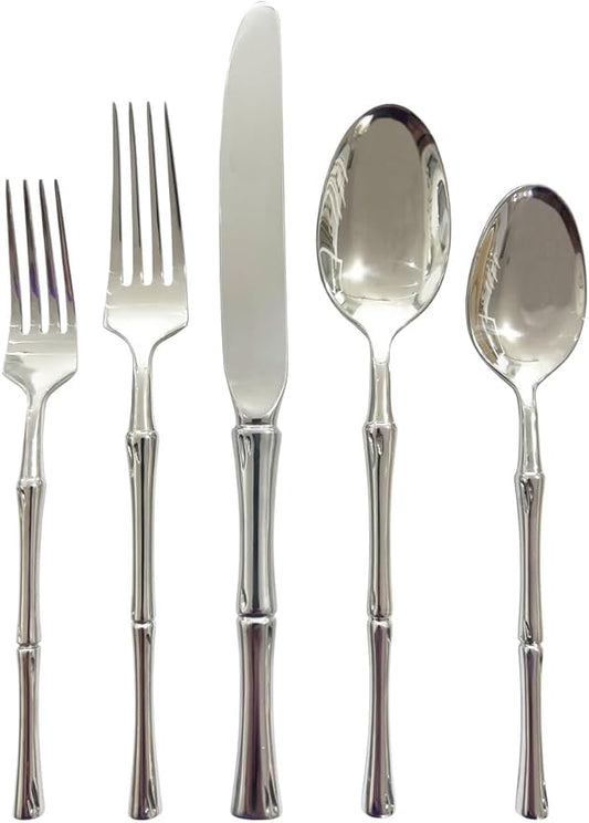 Godinger 20-Piece Flatware Set, Stainless Steel, Modern, Minimalist, Casual, 4 Settings