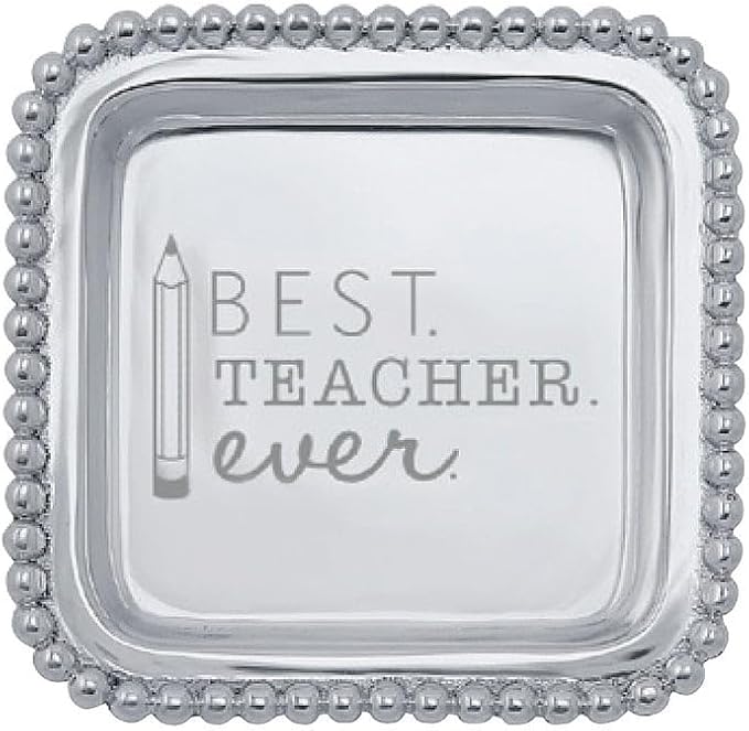 MARIPOSA "Best Teacher Ever Beaded Square Tray