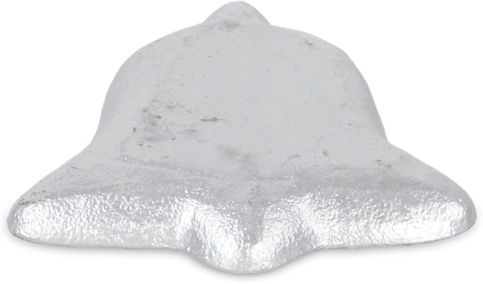 5" Silver Cast Iron Christmas Bell Trinket Tray