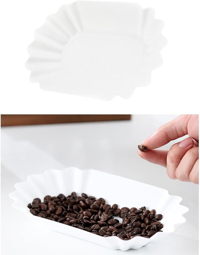 2 Pack Coffee Scale Weight Boats Coffee Bean Weighing Tray Roast Whole Beans Pans Weighing Dishes for Food Kitchen Scale Rechargeable Espresso Scales Espresso Machine Cold Brew Maker