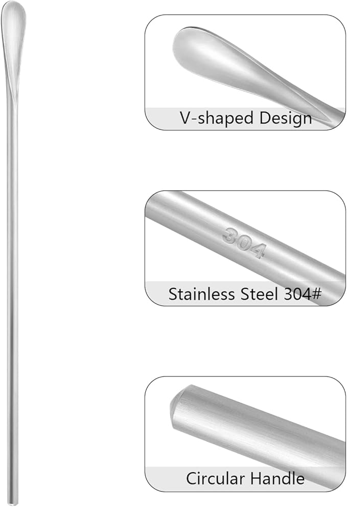 12-Pack 8.5" / 21.8cm Stainless Steel Long Handle Stirring & Mixing Spoon – Reusable Bar Tool for Coffee, Tea, Iced Drinks & Cocktails