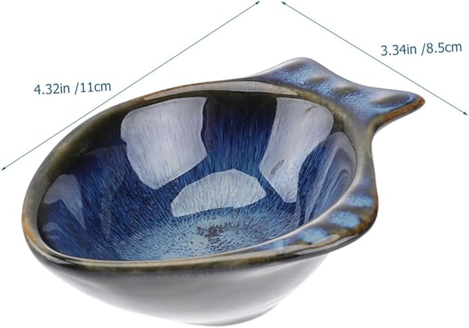 2pcs Ceramic Seasoning Plates Multifunctional Small Bowl Trays for Appetizer Plate Sauce Tray Flavor Dish Practical for Family