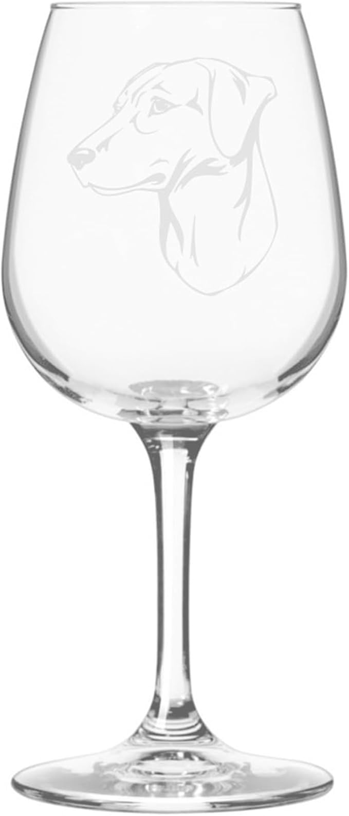 Etched Laser Art Blue Lacy Personalized Dog Themed Etched 12.75oz Wine Glass Custom Dog Breed Wine Glasses, Ideal for Pet Lovers, Unique Birthday Gift for Men & Women, Personalized Gift