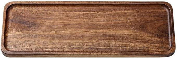 Rectangular Wooden Tray For Serving For Tea Coffee And Desserts With Minimalist Japanese Style And Easy To Clean Wood For Various Settings(TP01（Large）)
