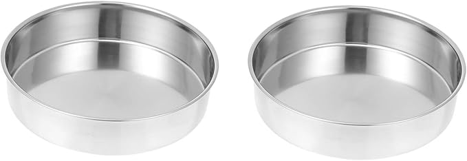 Cabilock 2 pcs Stainless Steel Steaming Plates for Kitchen Supplies Silver Serving Trays for Cold Noodles Cakes Easy to Clean Polished Design Dishwasher Safe