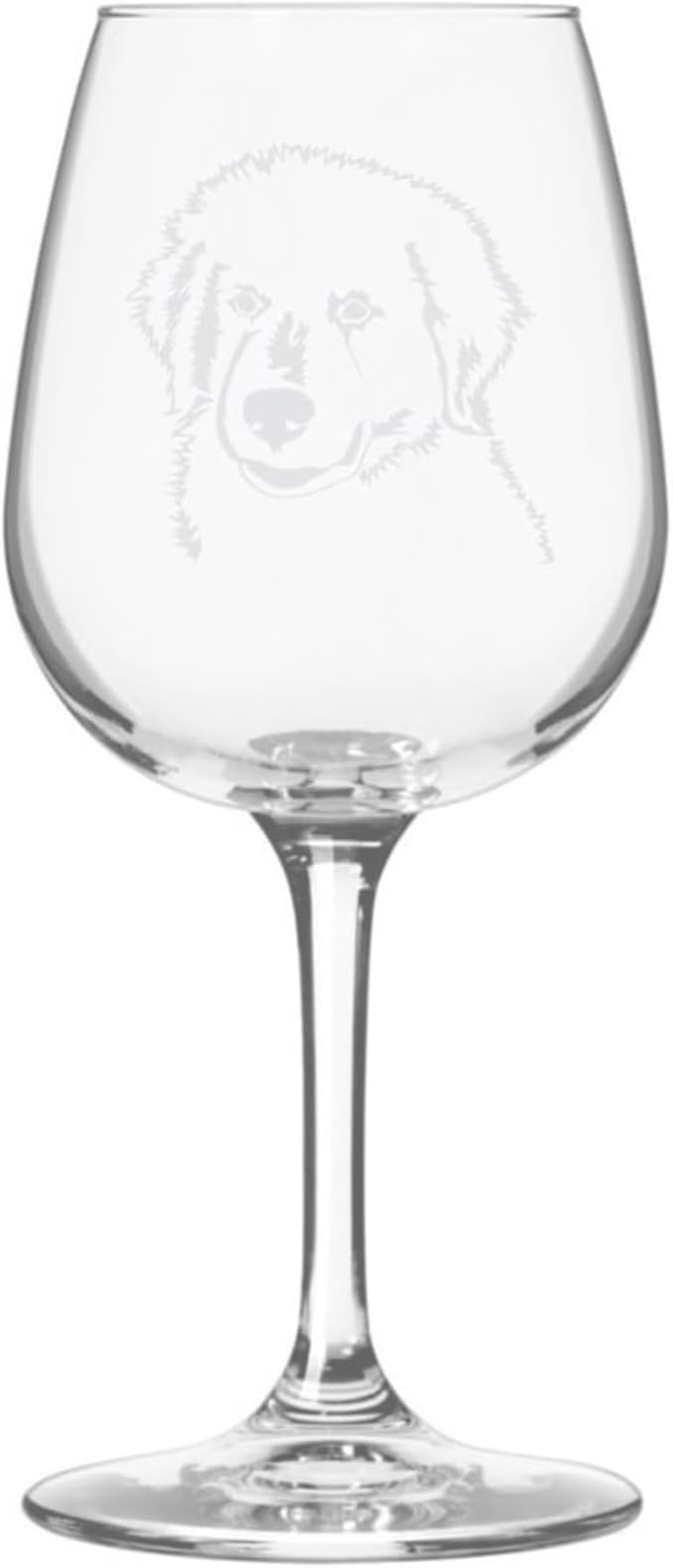 Etched Laser Art Great Pyrenees Personalized Dog Themed Etched 12.75oz Wine Glass Custom Dog Breed Wine Glasses, Ideal for Pet Lovers, Personalized Birthday Gift for Men & Women