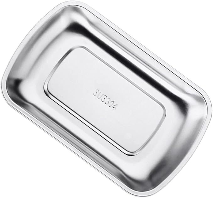 BESPORTBLE 304 Stainless Steel Tray Large Fruit Snack Serving Tray Food Holder Hotel Towel Dish for Kitchen and Dining