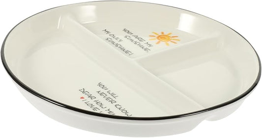 Ciieeo 1pc Ceramic Plate Organizer Mora Ceramics Divided Plate Portion Control Dinner Dessert